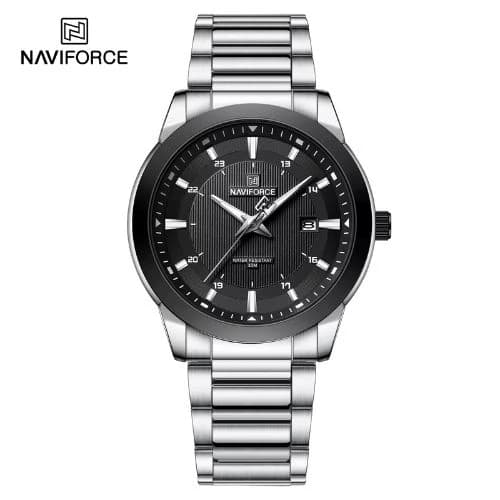 NAVIFORCE 8029 Silver Stainless Steel Watch For Men