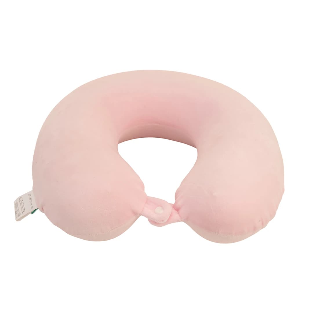MUMUSO Memory Foam U-Shaped Neck Pillow -Cherry Blossom Collection (Pink)