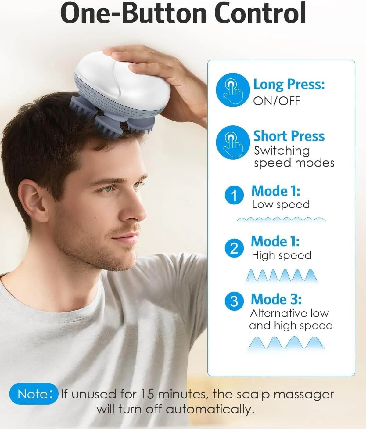 Upgraded Electric Scalp Massager, Portable Head Massager with Kneading 96 Massage Nodes, Handheld Head Scratcher Massager for Stress Relax and Pain Relief, Ideal Gifts for Women, Men