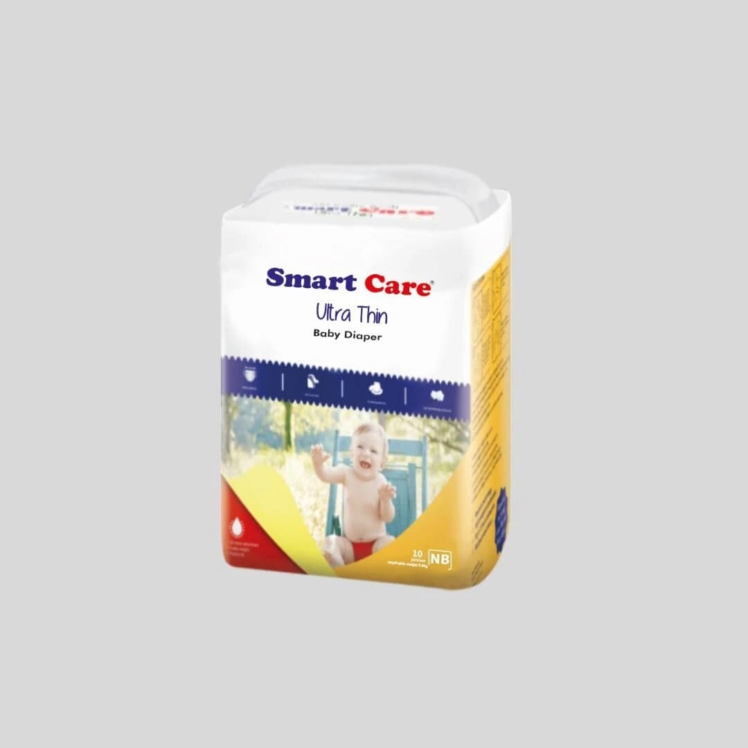 Smart Care Baby Belt Diaper, New Born- Ultra Thin (2-5 Kg)- 10 Pcs