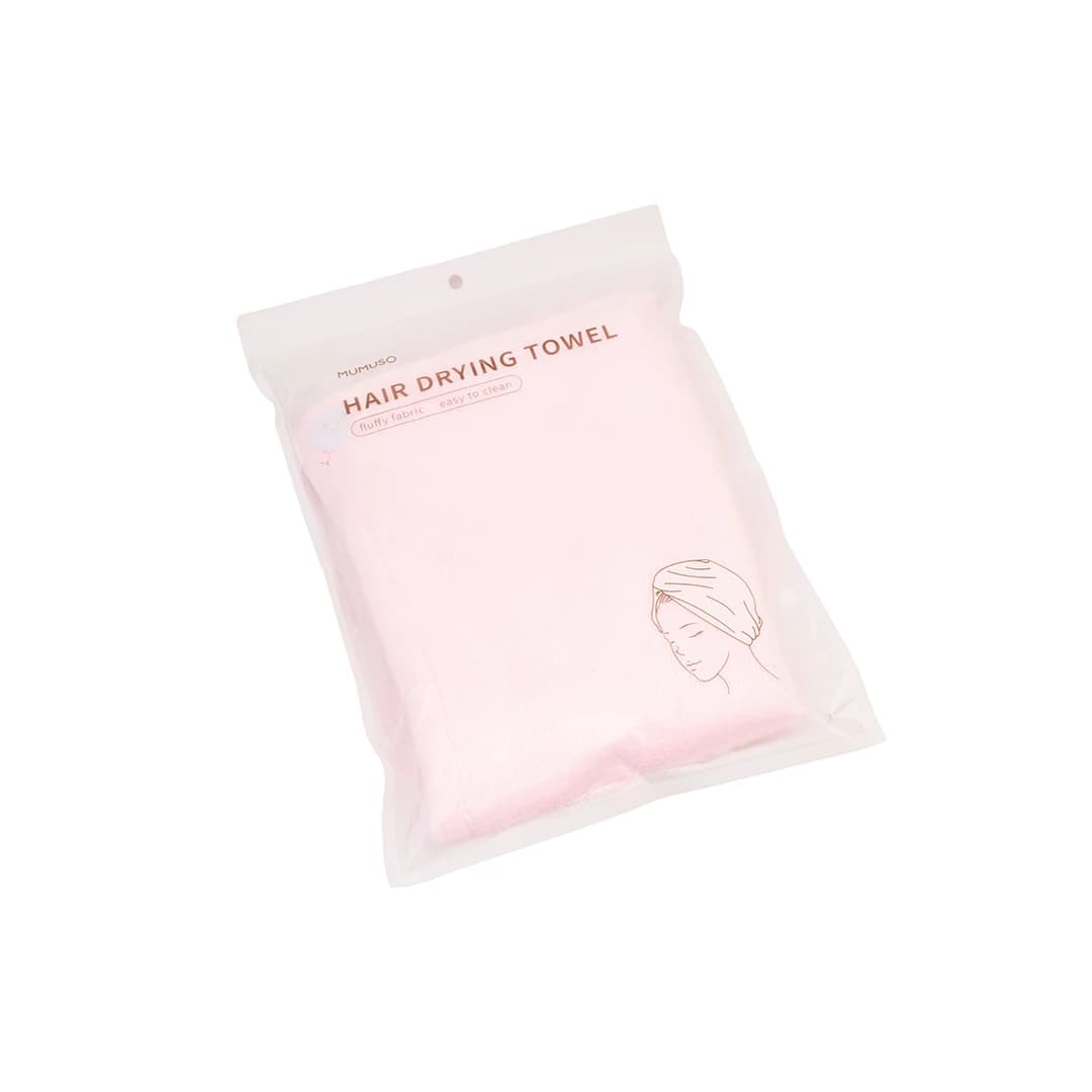 Hair Drying Towel-Light Pink