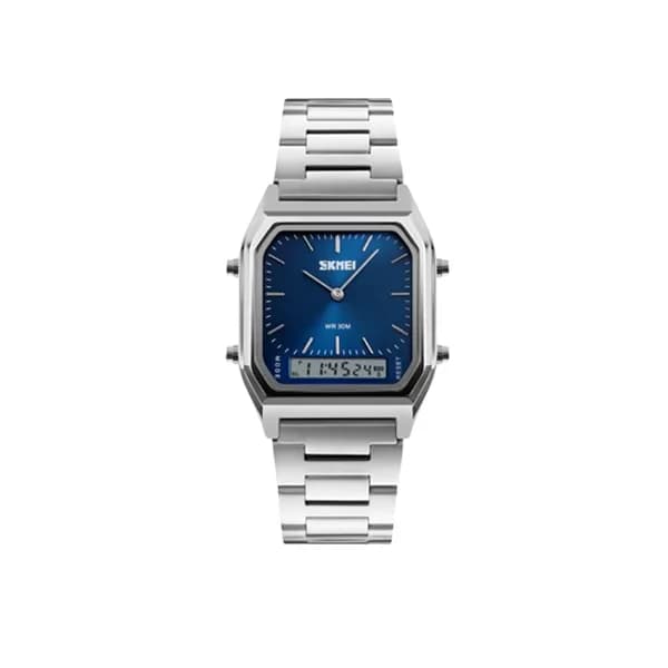 Skmei 1220 Casual Chronograph Stainless Steel Men’s Watch – Silver Blue