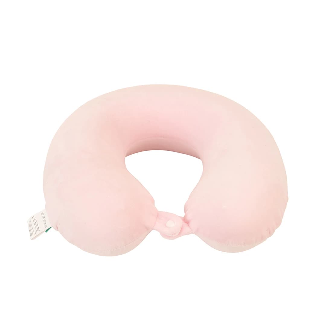 MUMUSO Memory Foam U-Shaped Neck Pillow -Cherry Blossom Collection (Pink)