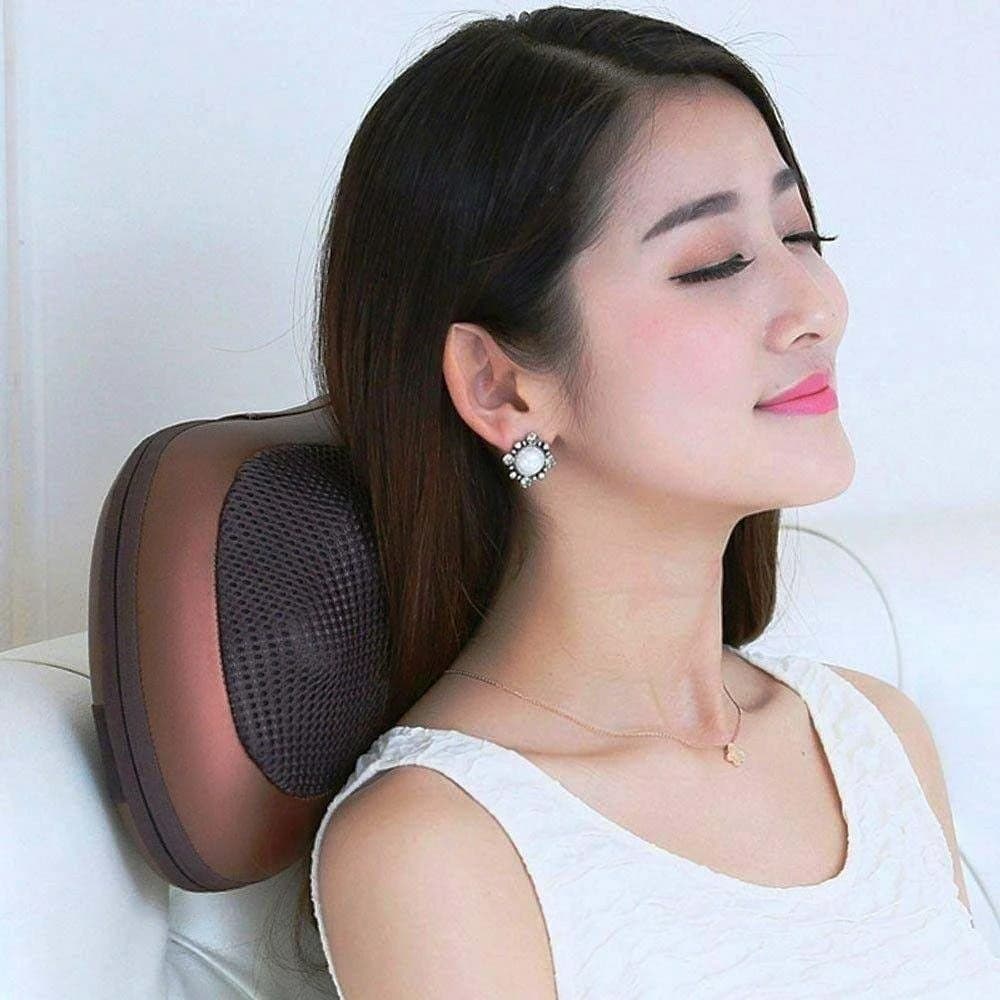Infrared Body Massage For Anti Stress Pain Relief with Relaxing Rolling Balls Massage With Vibration, Massage for Neck, Back, Shoulder, Pillow Massager For Office, Car, Full Body Massager