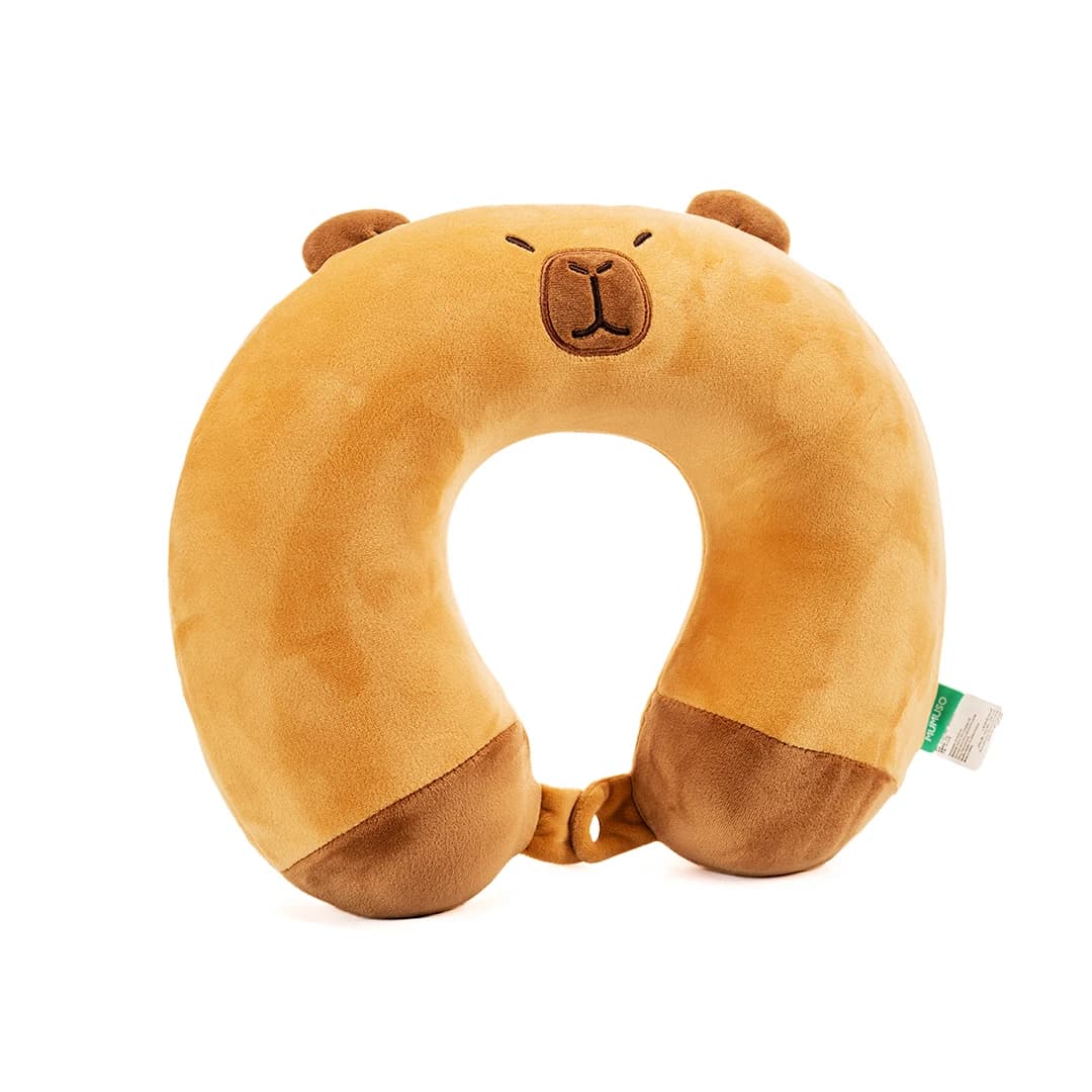 MUMUSO Cute Capybara Memory Foam U-Shaped Neck Pillow