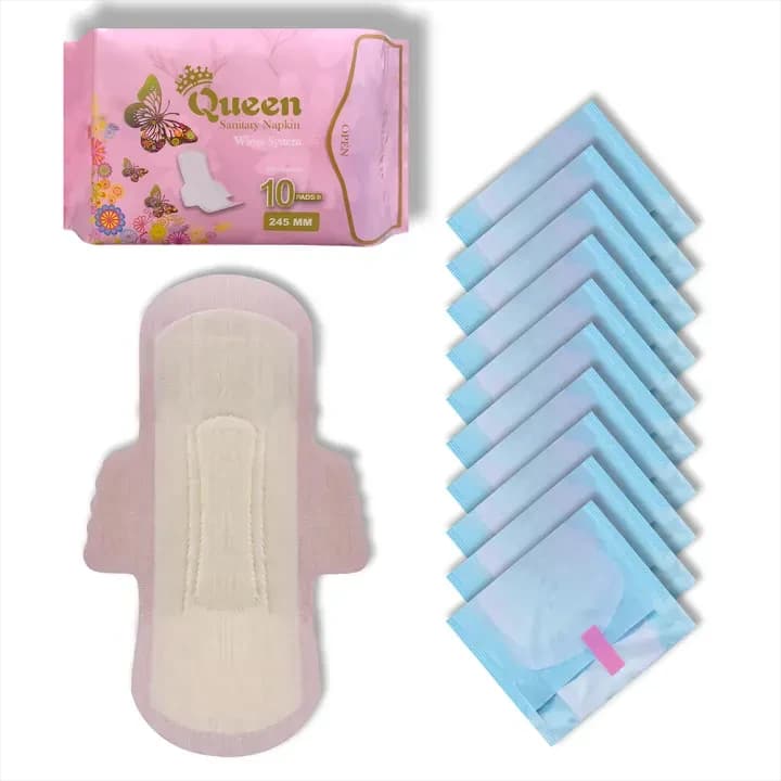 Queen Sanitary Napkins 245mm – 10 Pcs Pack