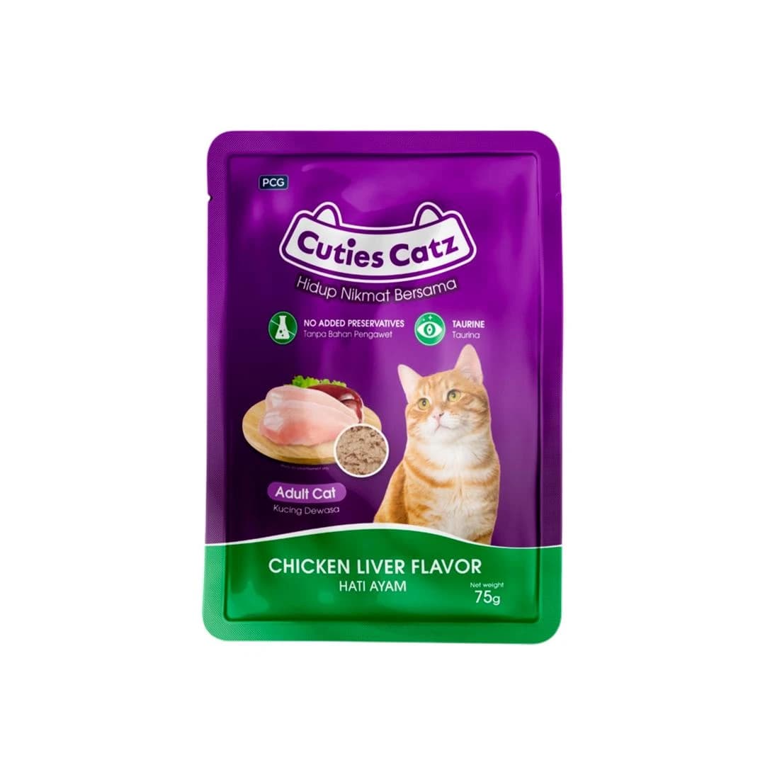Cuties Catz Pouch Chicken & Liver Flv 75gm