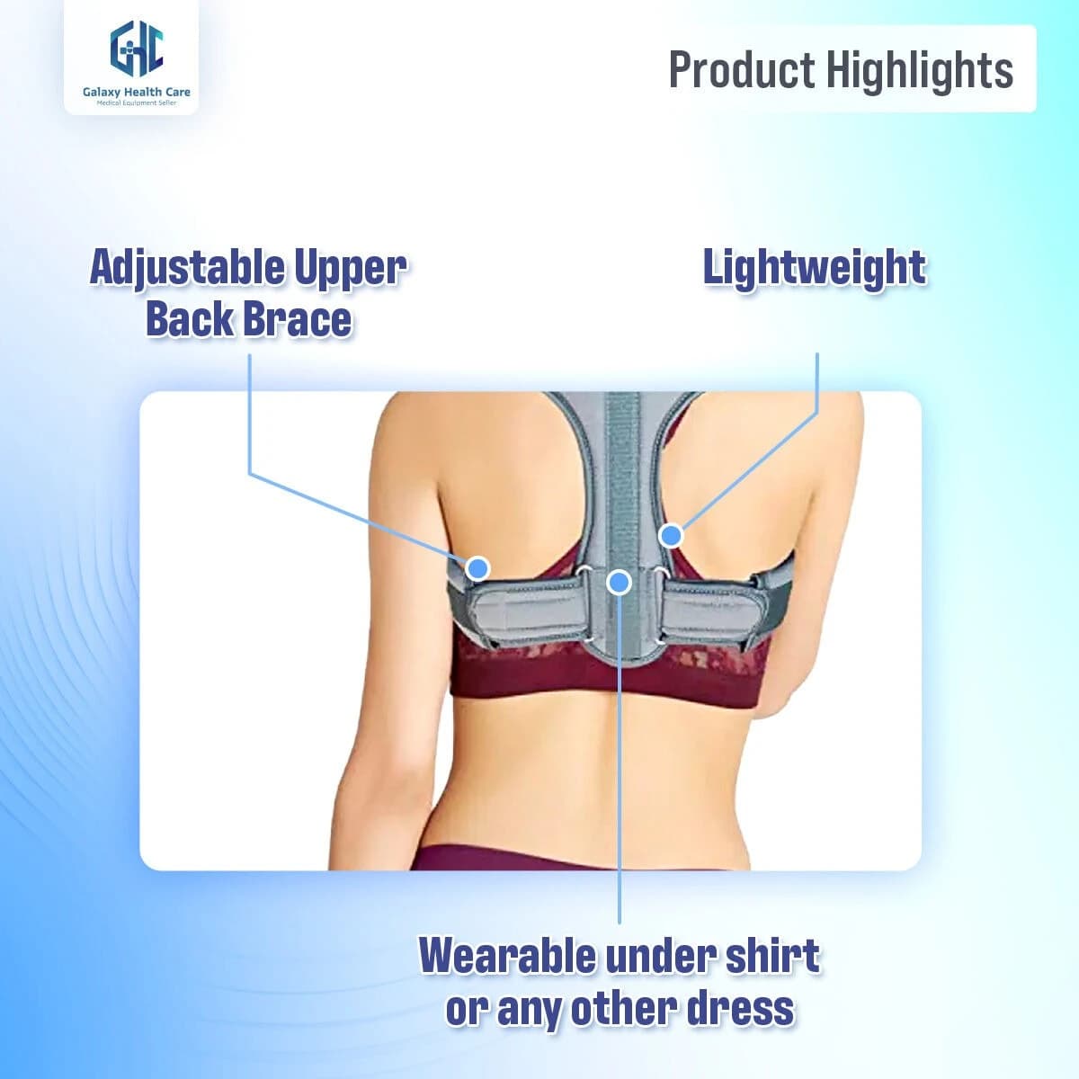 Posture Corrector For Men And Women - Adjustable Upper Back Brace For Clavicle To Support Neck, Back and Shoulder