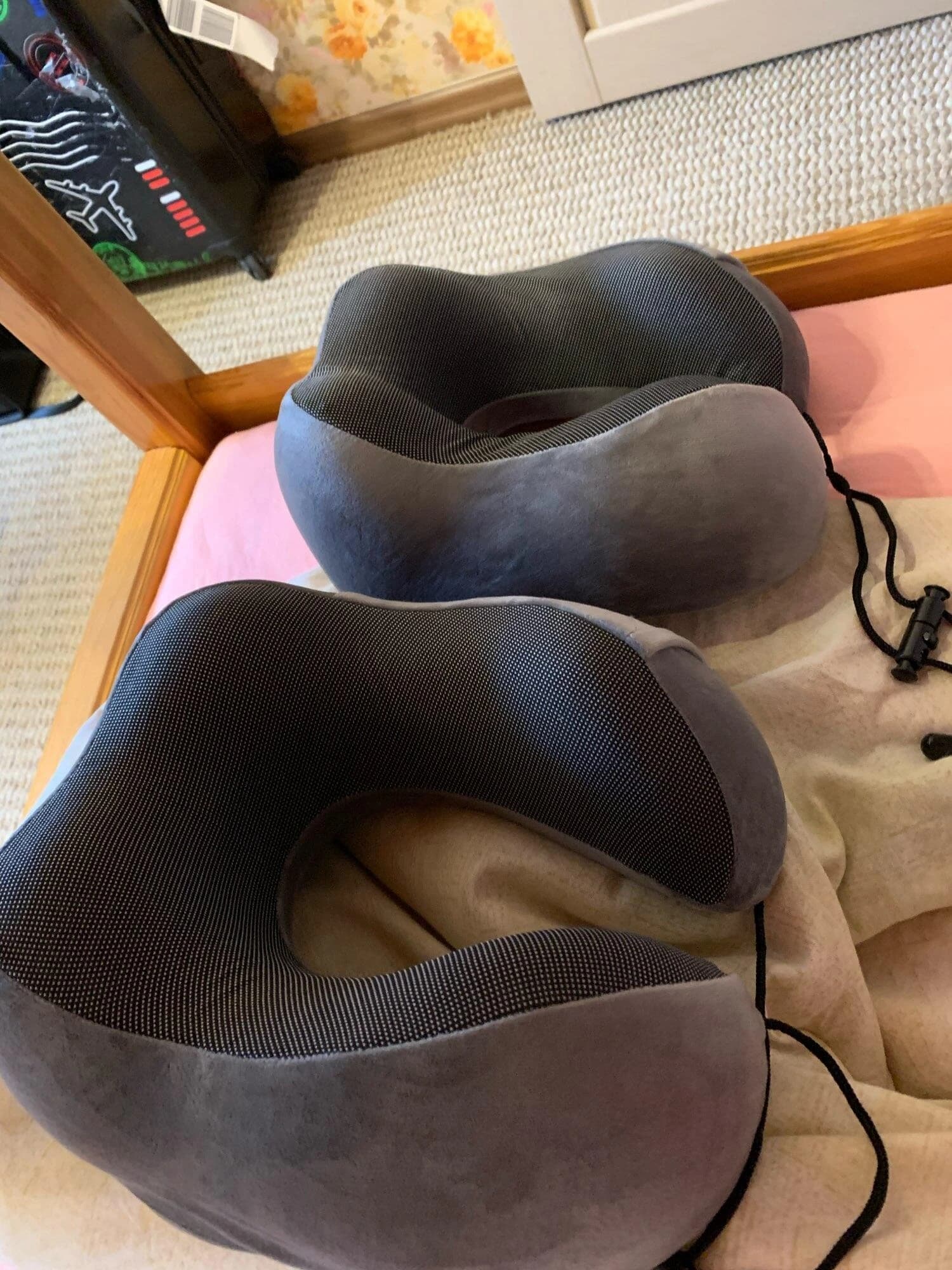 Winter Memory Foam Velour U-Shaped Travel Neck Pillow- 1 Pcs