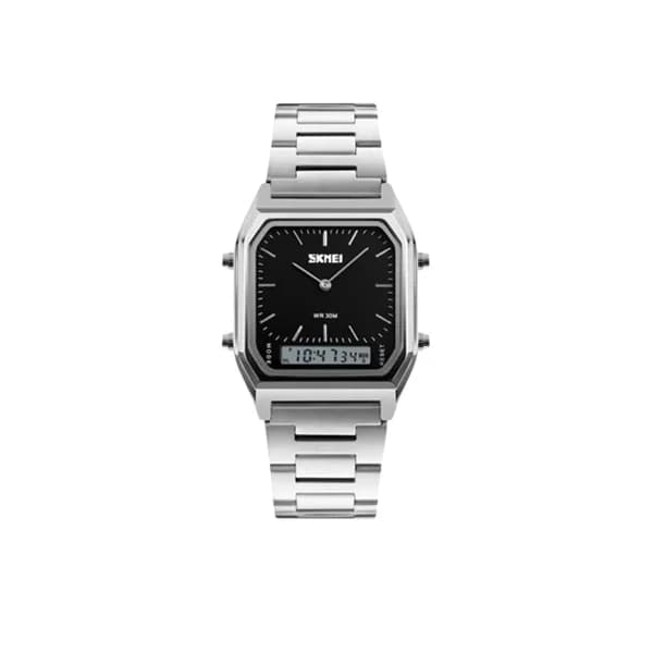 Skmei 1220 Casual Chronograph Stainless Steel Men’s Watch –Silver & Black