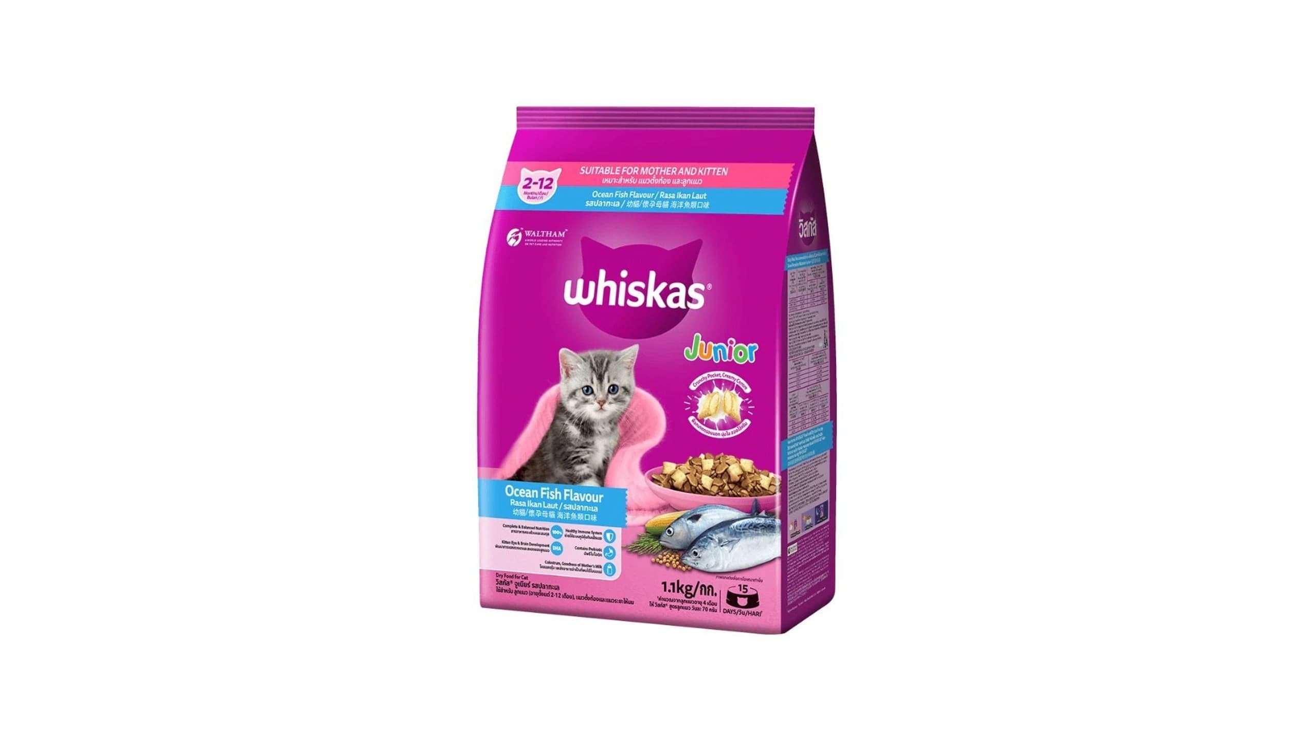 Whiskas Cat Food Junior Ocean Fish 1.1Kg