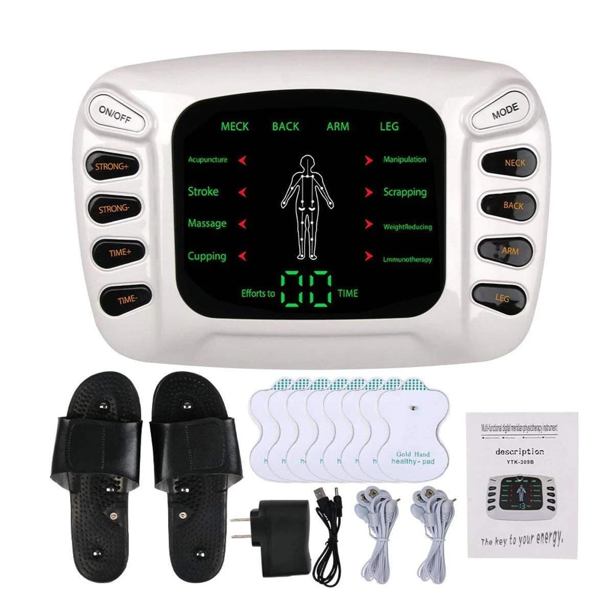 Electric Pulse Physiotherapy Massager Tens EMS Muscle Stimulator Acupuncture Therapy Body Massage Slimming Health Care Machine