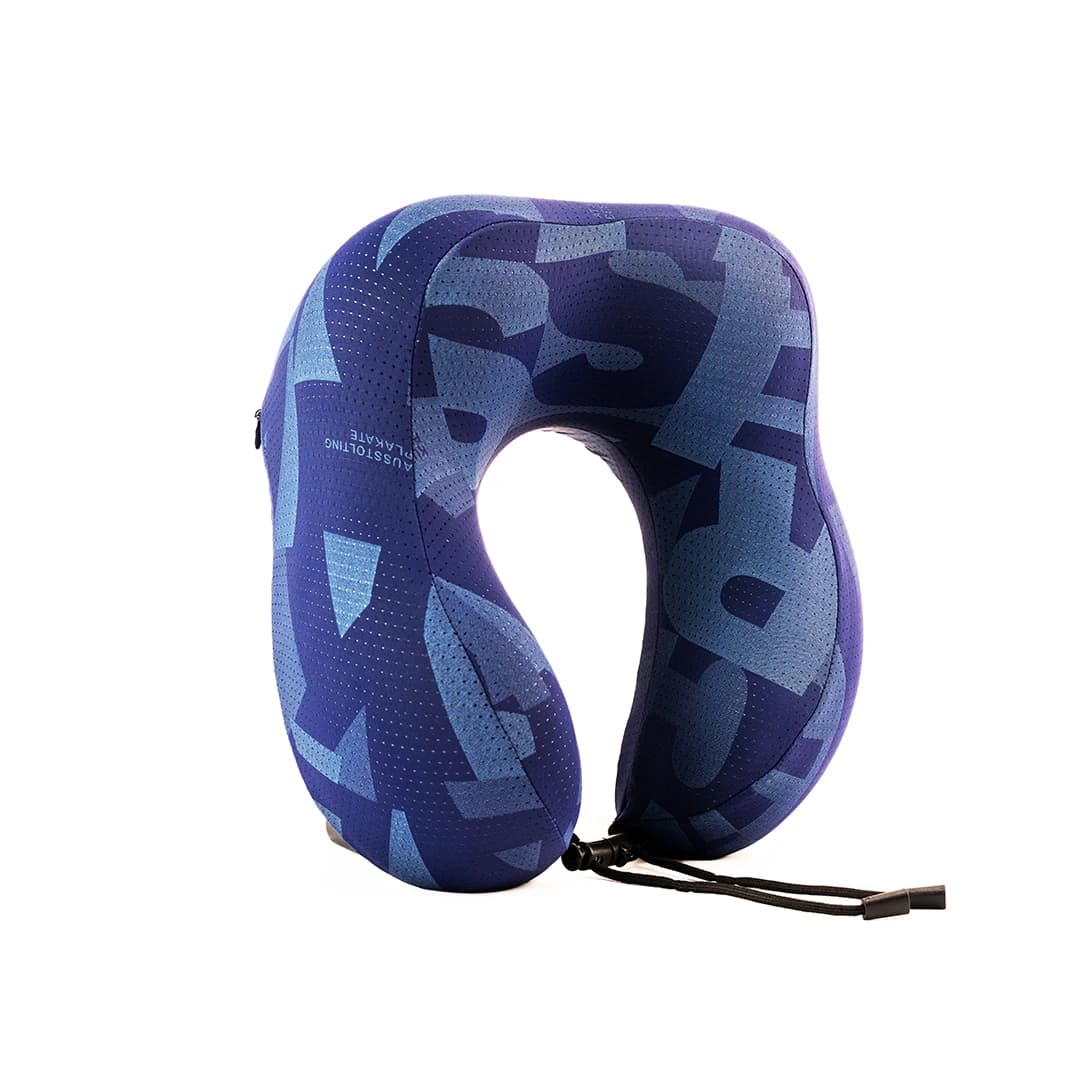 Cooling Memory Foam U-Shaped Neck Pillow (Hump Design/Navy Blue)