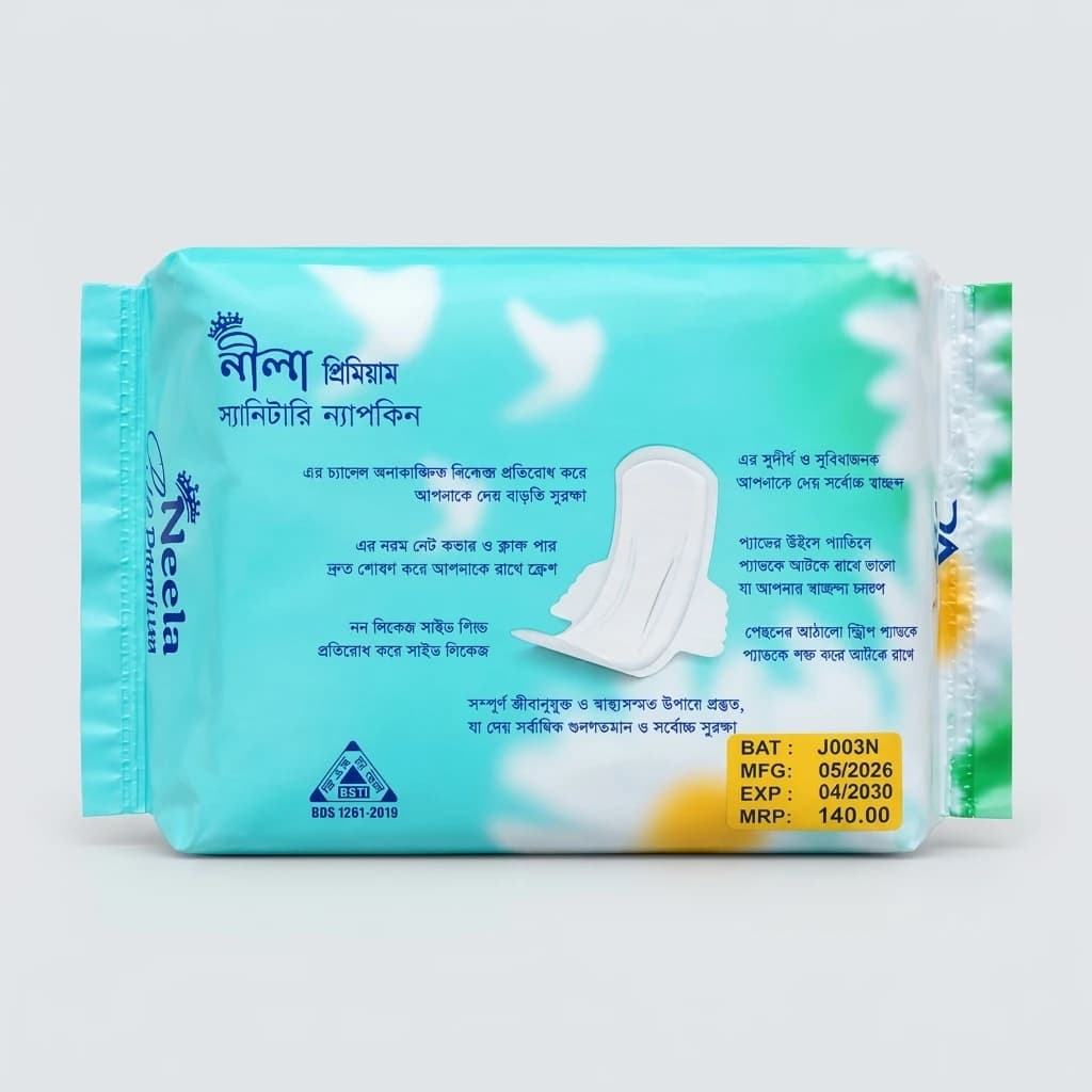 Neela Premium Sanitary Napkins 290mm – Heavy Flow & Overnight Protection- 10 Pcs