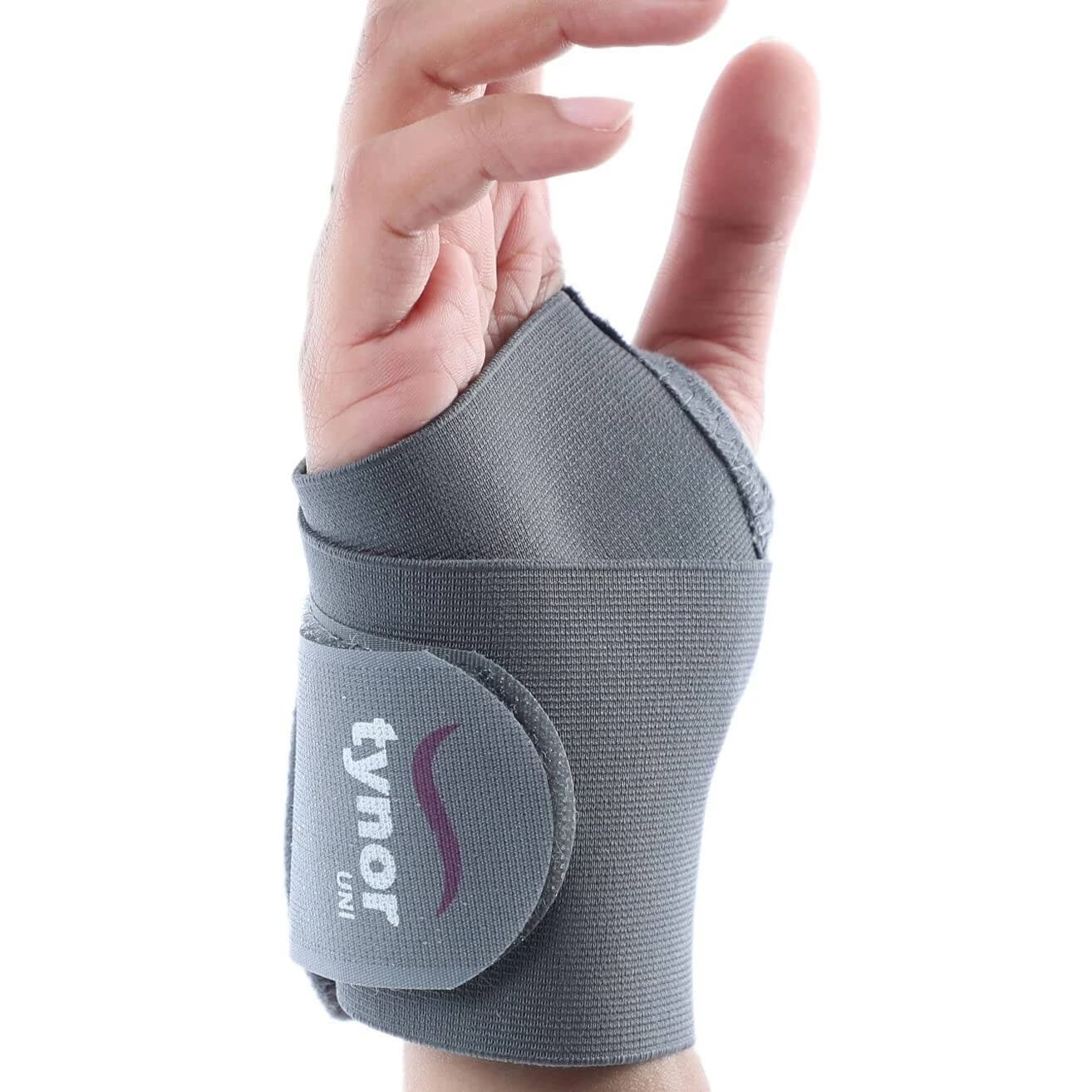 Tynor Wrist Support Brace with Thumb Unisex Medical Anatomical Stabilizing Wrap Non-Slip Compression for Pain Relief Recovery from Sprain Strain Arthritis