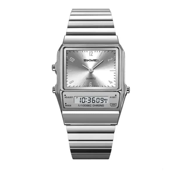 SKMEI 2632 Analog Digital Watch for Men – Silver