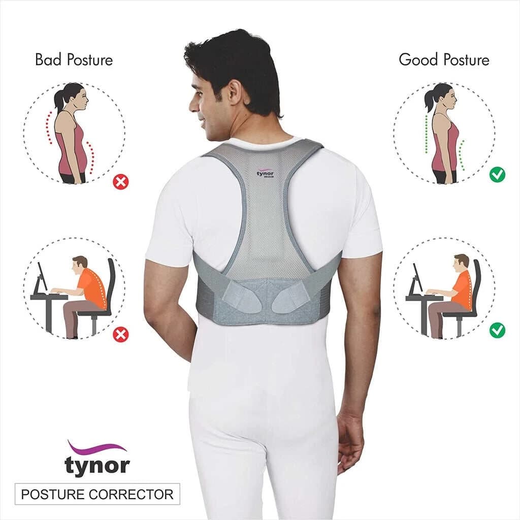 Tynor Posture Corrector for women & man I Adjustable Back Straightener for Upper Back Pain