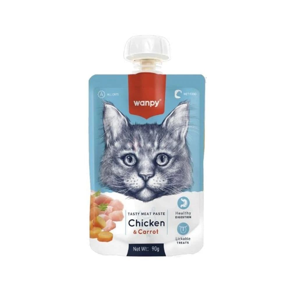 Wanpy Tasty Meat Paste Pouch Chicken Carrot 90gm