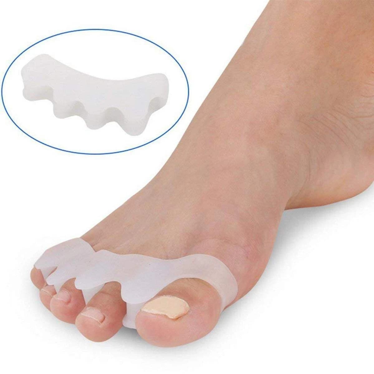 Toe Separator Correction Hallux Valgus Corrector 2PCS Silicone Orthopedic Hammer Separator Straightener Spreader Foot Care Tool
