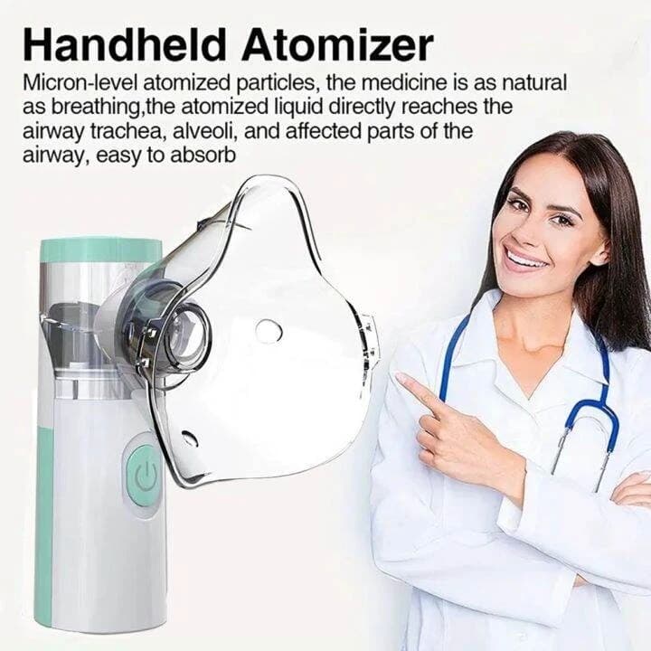 Portable Mini Handheld Mesh Nebulizer Machine/ Ultrasonic Steam Inhaler Nebulizer Machine For Child & Adults Nebulization-Smart USB Connector