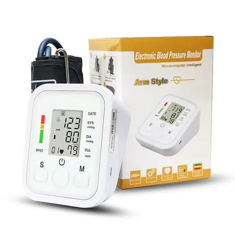 3-in-1 Ultimate Family Healthcare Diagnostic & Care Bundle (Blood Pressure Monitor+ Digital Forehead Thermometer+ Portable Mini Handheld Mesh Nebulizer)