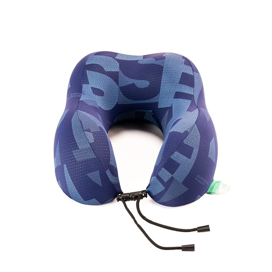 Cooling Memory Foam U-Shaped Neck Pillow (Hump Design/Navy Blue)