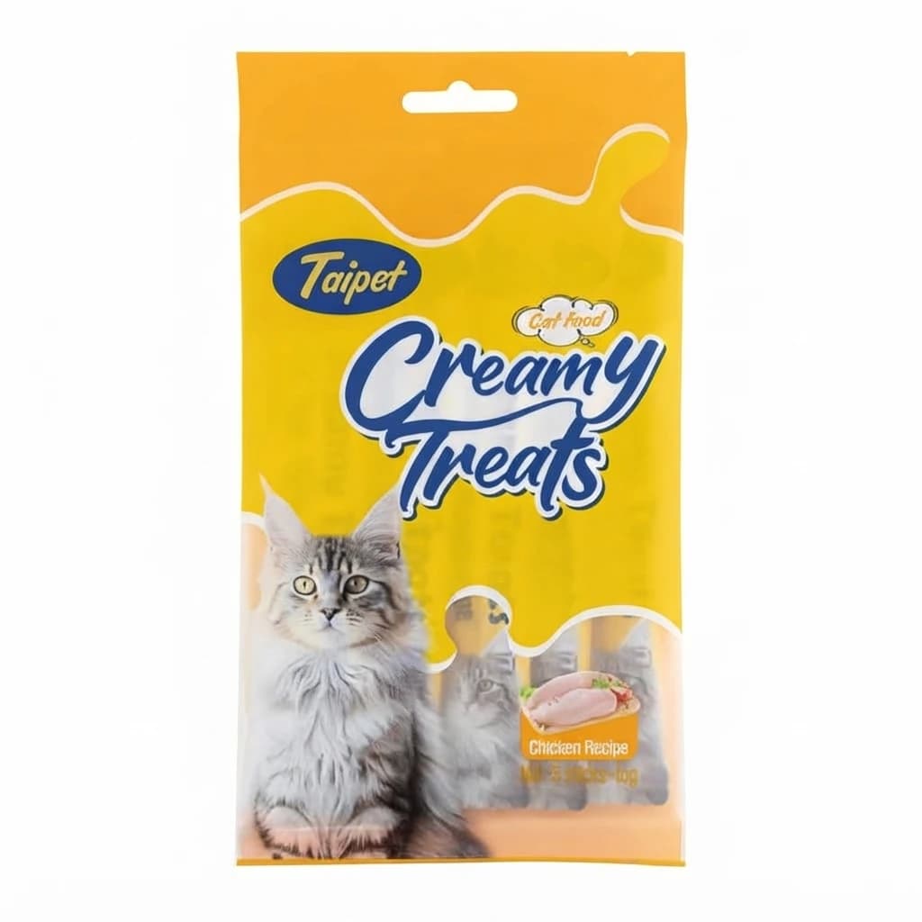 Taipet Creamy Cat Treats Chicken Recipe Flavor 5pcs