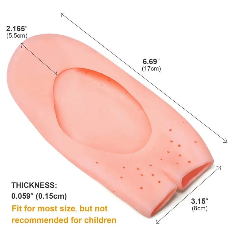 2 Pcs/Set Soft Silicone Moisturizing Gel Socks For Foot Care Protector Relieve Dry Non-slip Feet Protection Pain Relief Patch