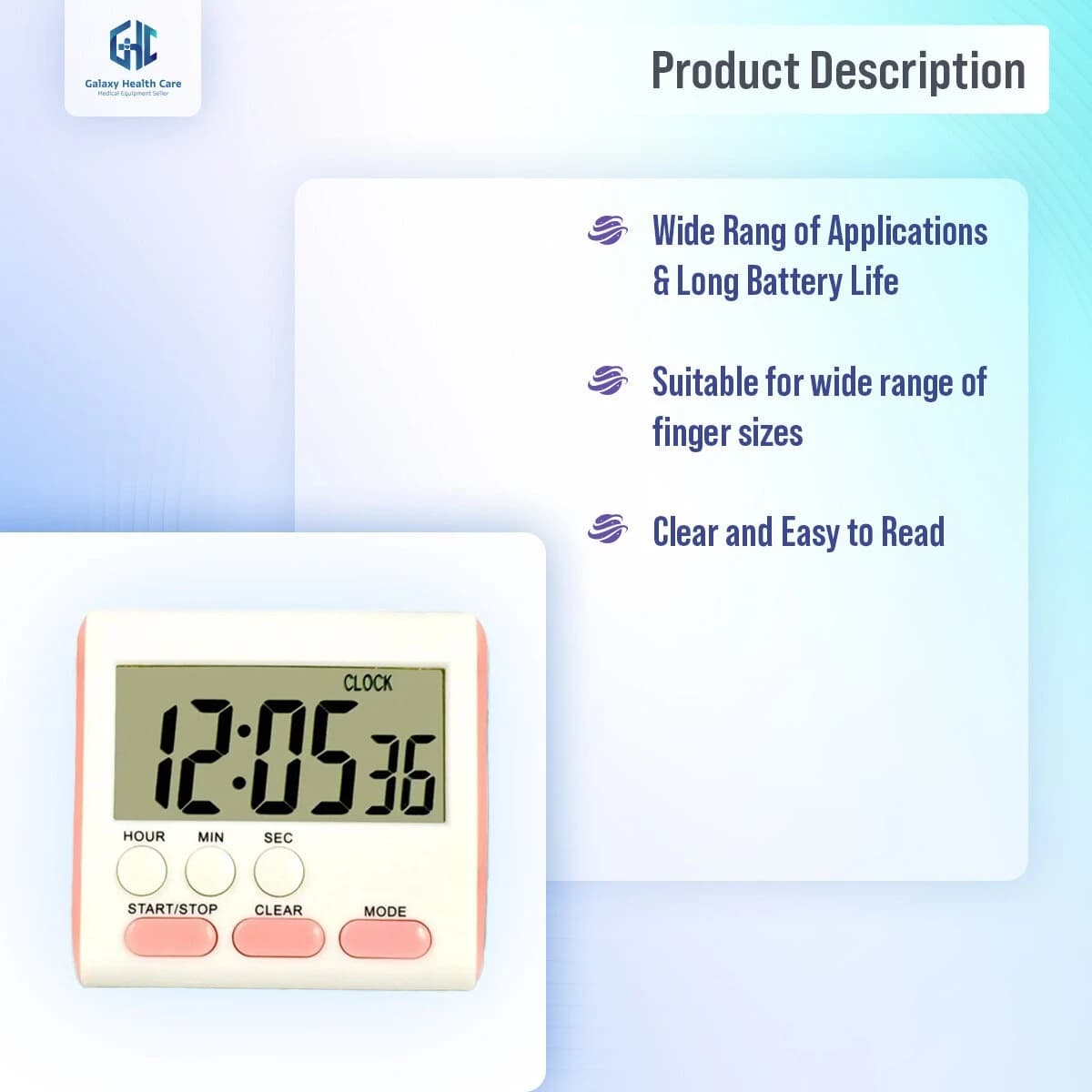 Kitchen Clock English 24-hour Electronic Timer Digital Reminder Alarm Clocks Cooking Countdown Timer LCD Multifunction Home