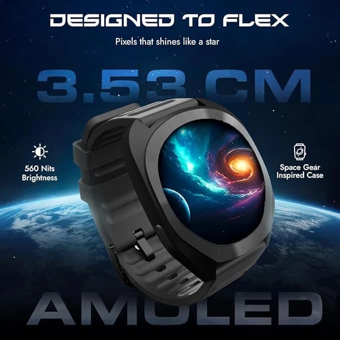 Fastrack Cosmix 1.32" AMOLED Metal Case with AI Watchface & AI Voice Chat, BT Calling Smartwatch