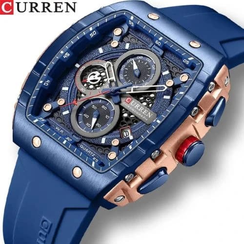 Curren 8442 Silicone Band Men's Watch