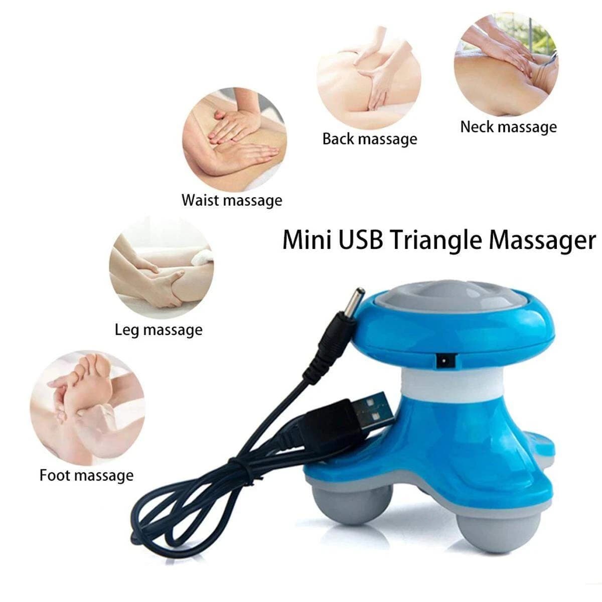 Portable Full Body Massage Electric Triangle Massage Kneading Home Massager Relaxation Slimming Massager