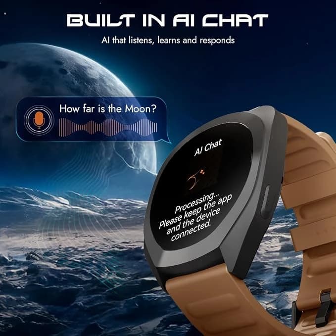 Fastrack Cosmix 1.32" AMOLED Metal Case with AI Watchface & AI Voice Chat, BT Calling Smartwatch