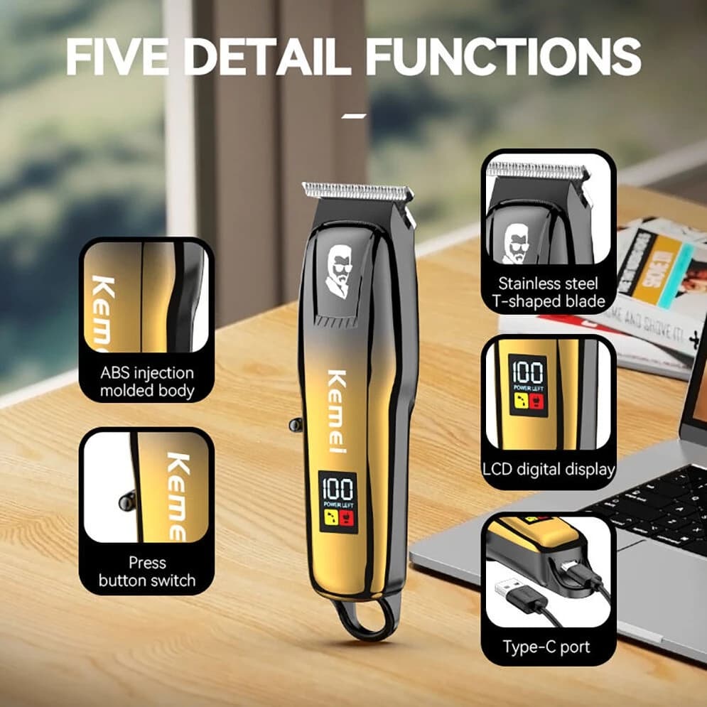 Kemei KM-J03 Cordless Hair Clipper And Trimmer