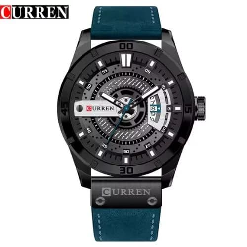 Curren 8301 Leather Analog Watch for Men