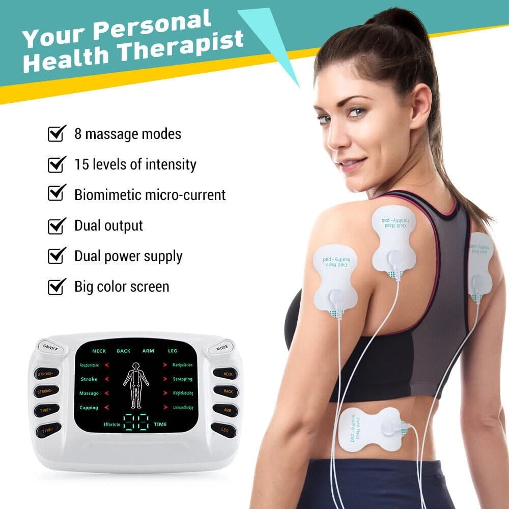 Electric Pulse Physiotherapy Massager Tens EMS Muscle Stimulator Acupuncture Therapy Body Massage Slimming Health Care Machine