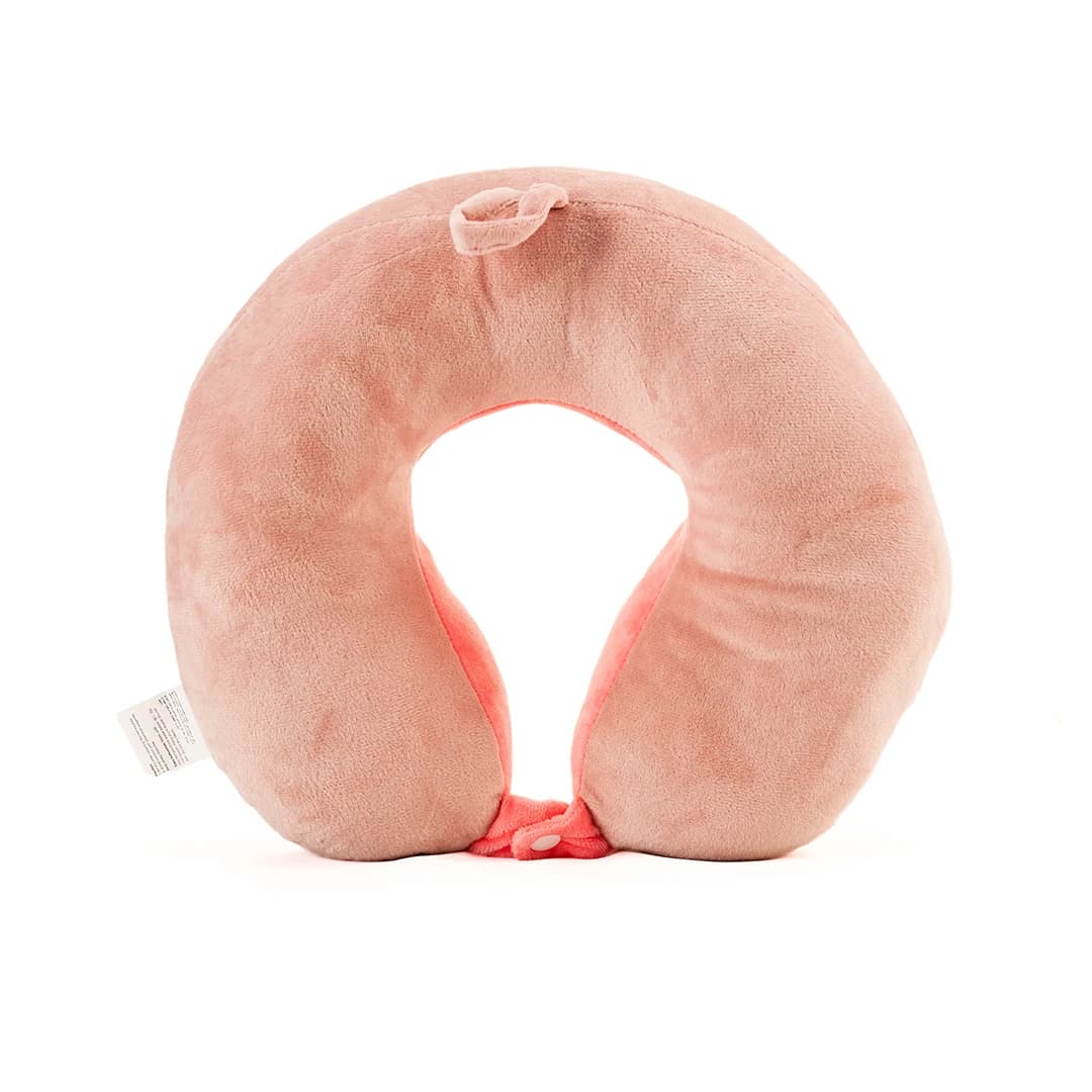 Double Humps U-Shaped Neck Pillow (Pink)