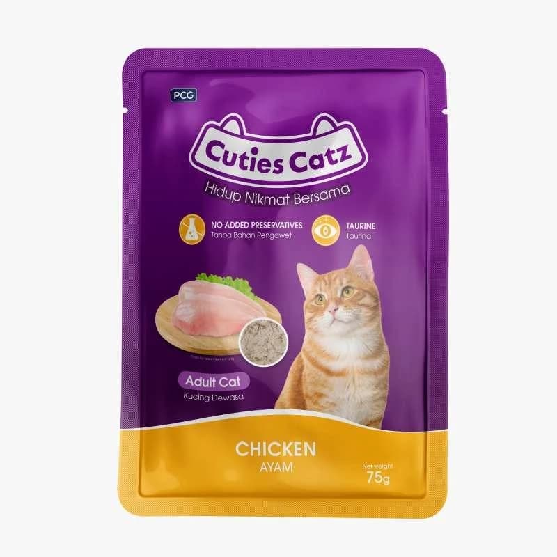 Cuties Catz Pouch Chicken Flv 75gm