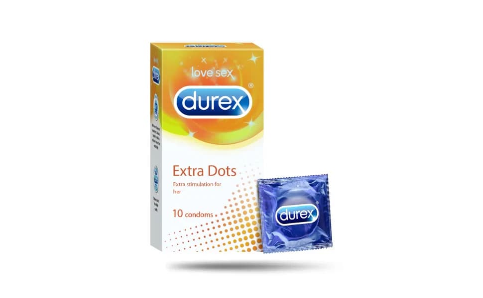 Durex Extra Dots Condom 10pcs Pack | India