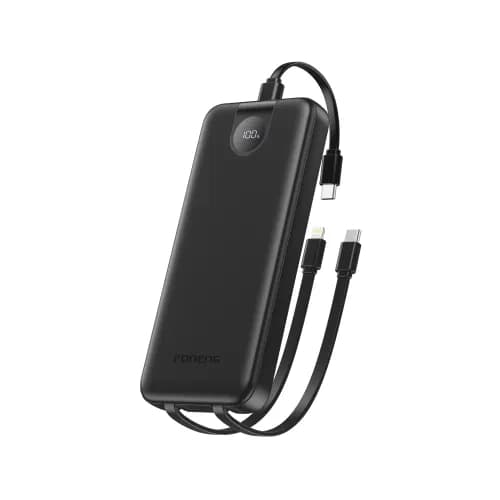 Foneng PX108 30000mAh 22.5W Power Bank with Built-In 3 Cables
