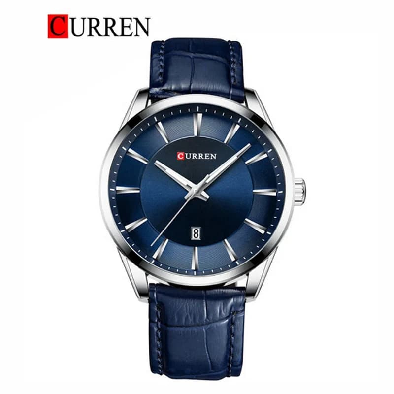 Curren 8365 Men's Leather Strap Analog Watch