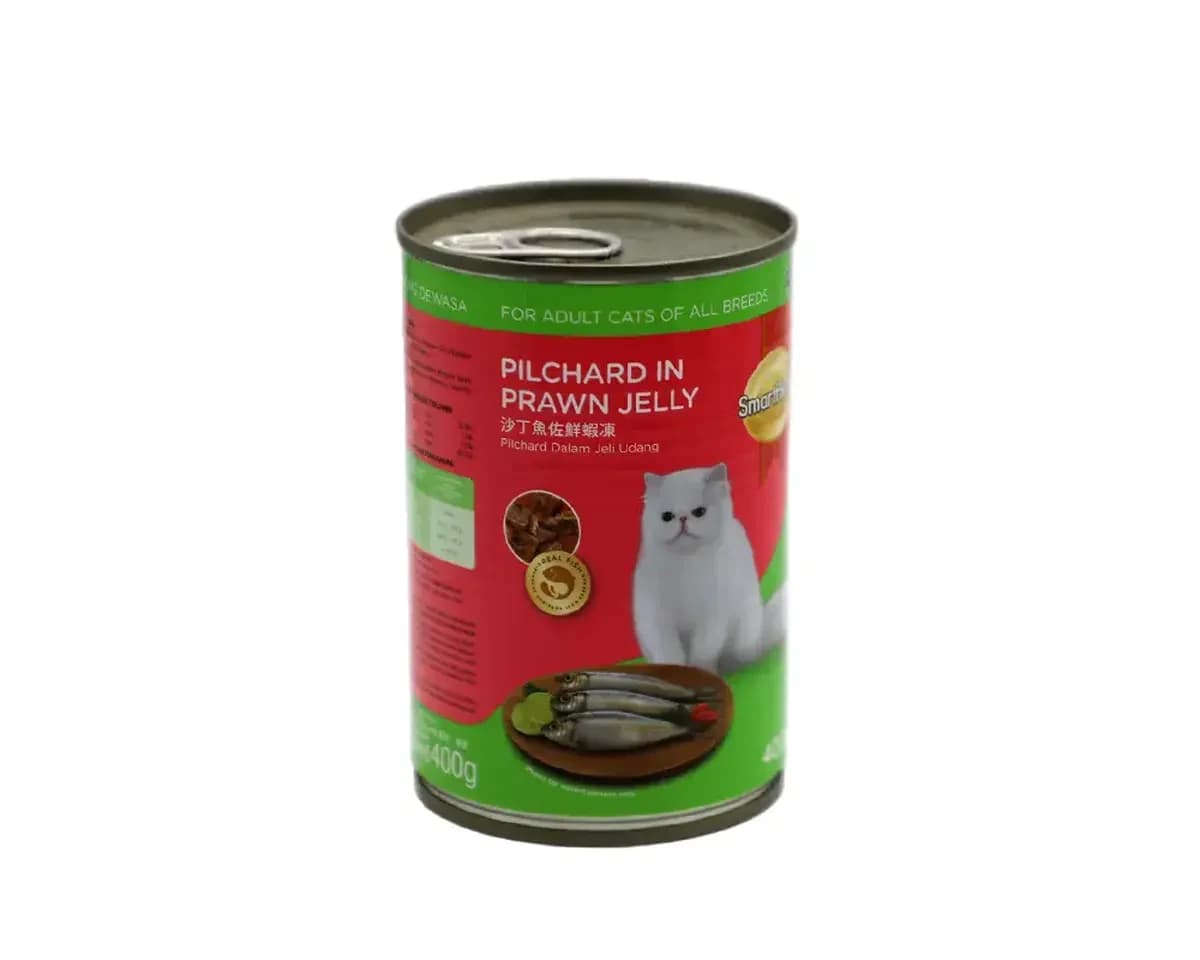 Smart Heart PIlchard In Prawn Jelly Cat Food 400g