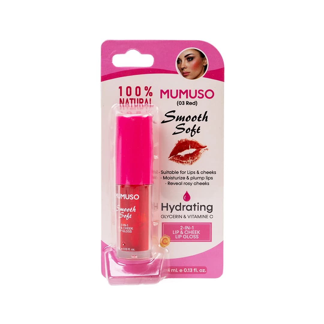 MUMUSO Lip & Cheek Lip Gloss (03 Red)