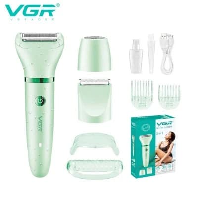 VGR V-735 Professional 3-in-1 Lady Shaver Set Body Bikini And Facial Trimming For Women