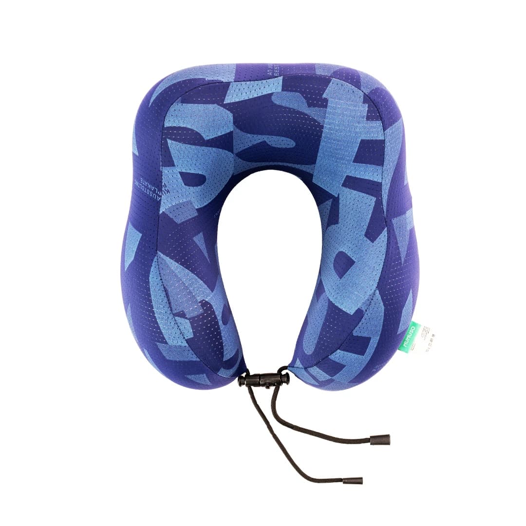 Cooling Memory Foam U-Shaped Neck Pillow (Hump Design/Navy Blue)