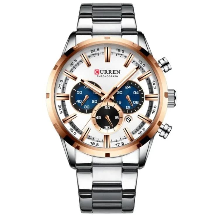 Curren 8355 Men’s Quartz Chronograph Stainless Steel Watch