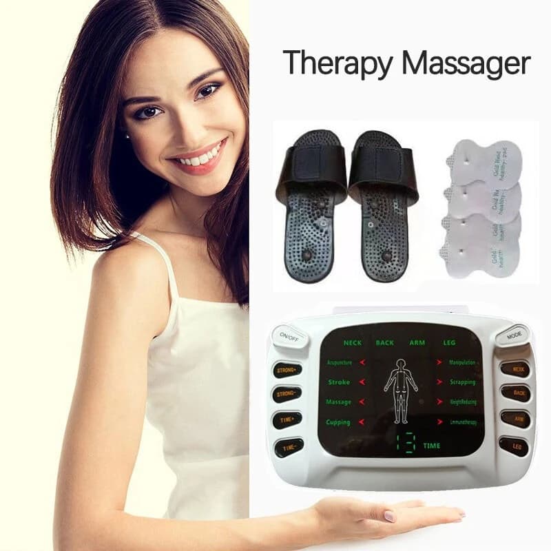 Electric Pulse Physiotherapy Massager Tens EMS Muscle Stimulator Acupuncture Therapy Body Massage Slimming Health Care Machine