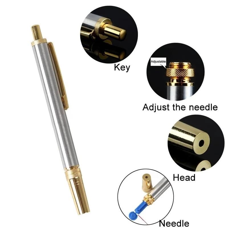 1pcs Stainless Steel Lancet Point Massager Pen Bloodletting Pen Massage Needle Holder For Hijama