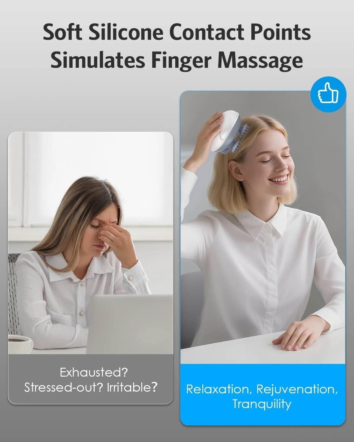 Upgraded Electric Scalp Massager, Portable Head Massager with Kneading 96 Massage Nodes, Handheld Head Scratcher Massager for Stress Relax and Pain Relief, Ideal Gifts for Women, Men