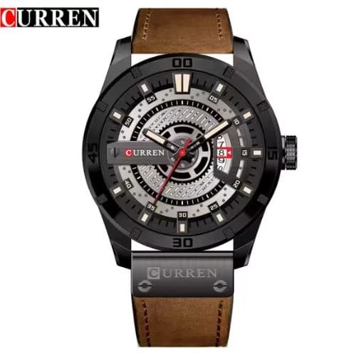 Curren 8301 Leather Analog Watch for Men